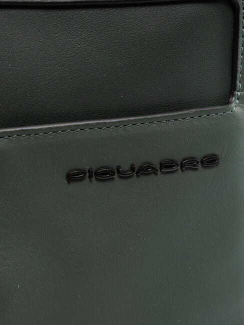 W119 Borsello porta iPad, in pelle VERDE - Tracolle Uomo