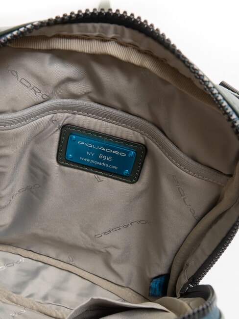 W119 Borsello porta iPad, in pelle VERDE - Tracolle Uomo