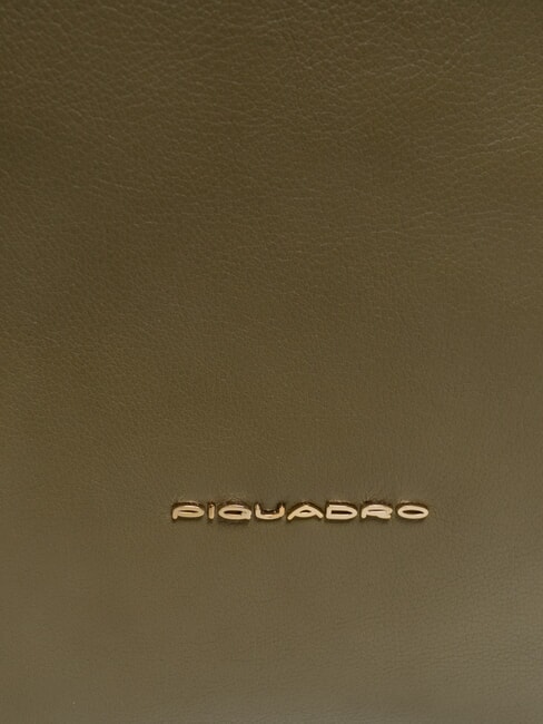 CIRCLE  Borsa multifunzione in pelle VERDE/BEIGE - Cartelle Lavoro