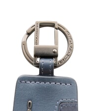 PIQUADRO HAKONE Portachiavi con charm in pelle blu - Portachiavi - 3