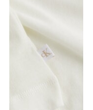 CALVIN KLEIN CK JEANS Maglia in cotone a girocollo ivory - Maglie Donna - 3