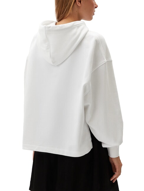 CK JEANS Felpa con cappuccio e stampa bright white - Felpe Donna