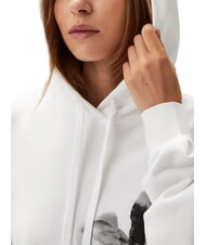 CALVIN KLEIN CK JEANS Felpa con cappuccio e stampa bright white - Felpe Donna - 3