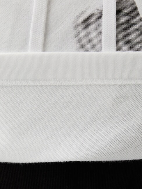 CK JEANS Felpa con cappuccio e stampa bright white - Felpe Donna