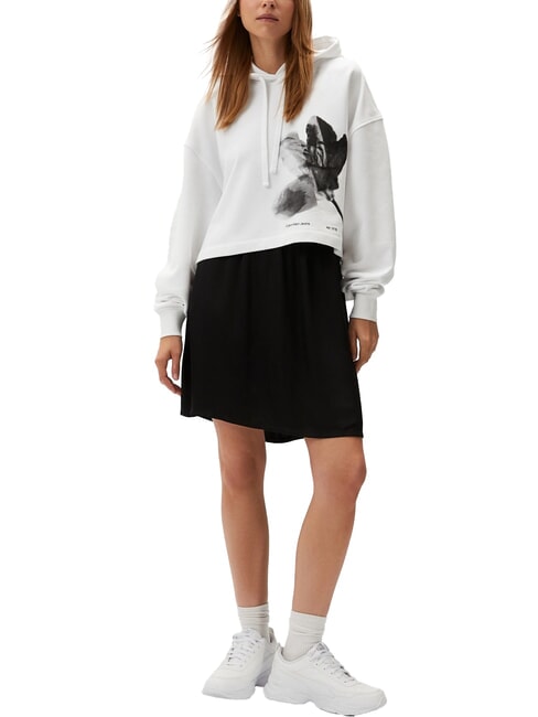 CK JEANS Felpa con cappuccio e stampa bright white - Felpe Donna