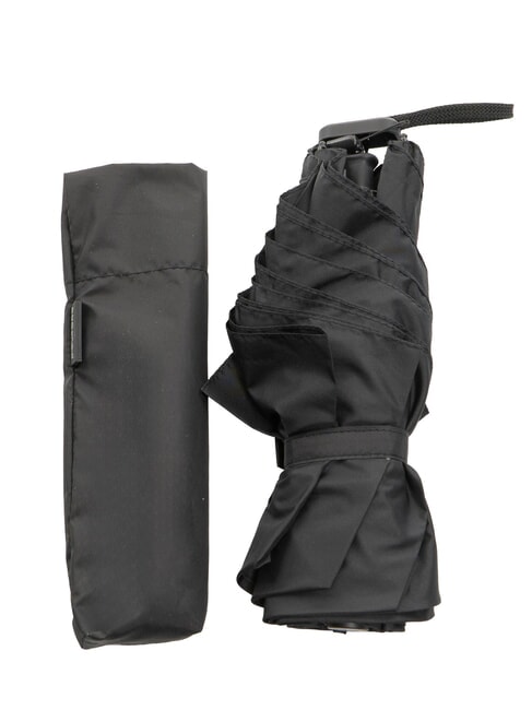 NABUCCO Ombrello mini con custodia in pelle Nero - Ombrelli