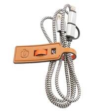 PIQUADRO BAGMOTIC Fascetta fermacavo in pelle con cavo usb cuoio/rosso - Accessori Viaggio - 3