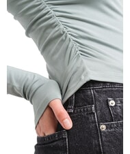 CALVIN KLEIN CK JEANS T-shirt girocollo a maniche lunghe slate gray - T-shirt e Top Donna - 4