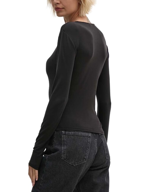 CK JEANS T-shirt girocollo a maniche lunghe ck black - T-shirt e Top Donna