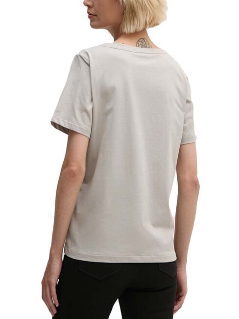 CK T-shirt a maniche corte scollo a V sand pebble - T-shirt e Top Donna