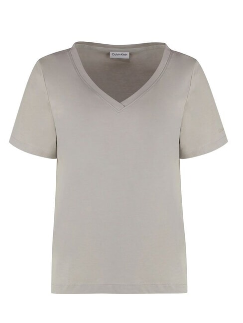 CK T-shirt a maniche corte scollo a V sand pebble - T-shirt e Top Donna