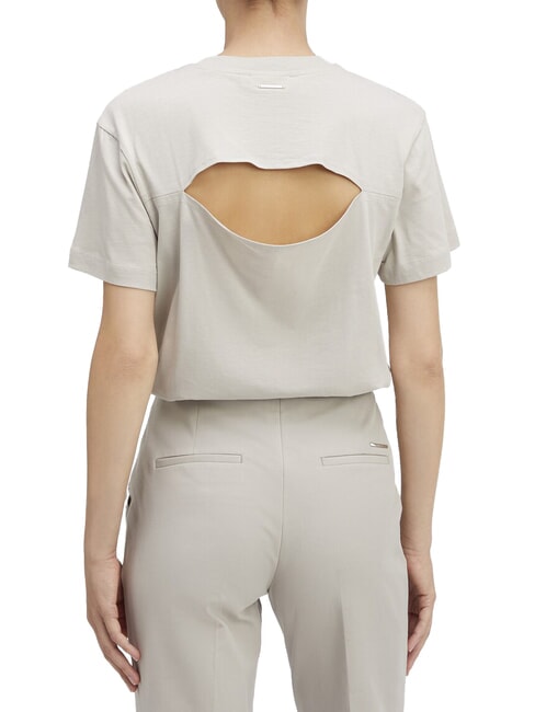 CK T-shirt manica corta cut-out schiena sand pebble - T-shirt e Top Donna