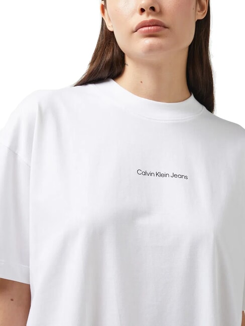 CK JEANS T-shirt manica corta relaxed fit stampa bright white - T-shirt e Top Donna