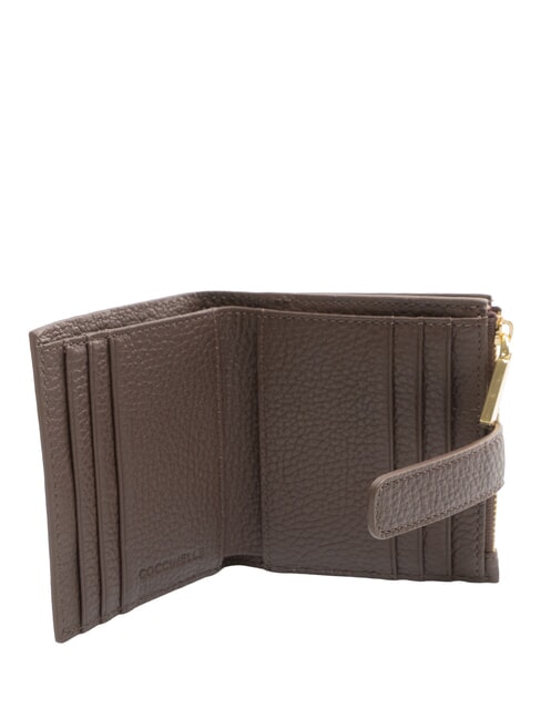 METALLIC SOFT Mini Portafoglio in pelle brunette - Portafogli Donna