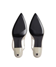 CALVIN KLEIN CK Décolleté sling back in pelle stony beige - Scarpe Donna - 5