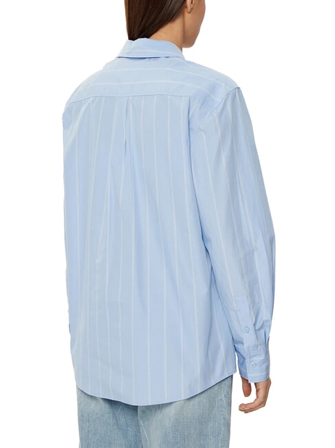 CK Camicia a maniche lunghe relaxed fit egret / night sky placed stripe - Camicie Donna