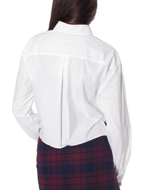 CK JEANS Camicia corta a maniche lunghe in cotone bright white - Camicie Donna