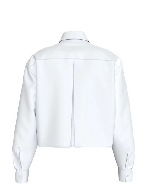 CK JEANS Camicia corta a maniche lunghe in cotone bright white - Camicie Donna