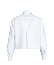 CALVIN KLEIN CK JEANS Camicia corta a maniche lunghe in cotone bright white - Camicie Donna - 4