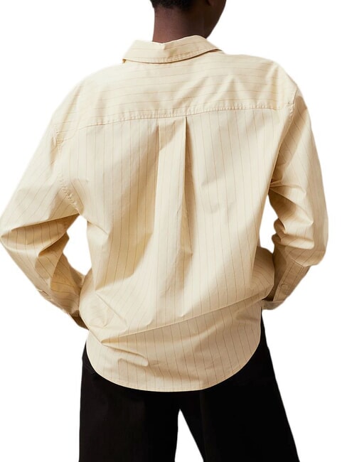 CK Camicia a maniche lunghe relaxed fit wood ash / iced coffee stripe - Camicie Donna