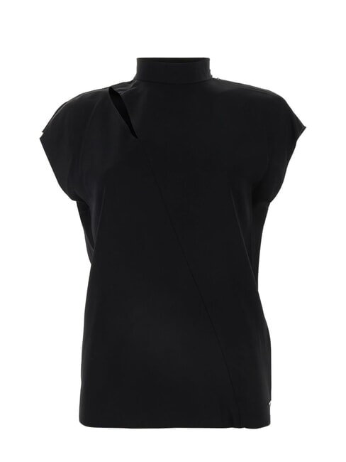 CK Camicia cut out manica corta collo alto ck black - Camicie Donna