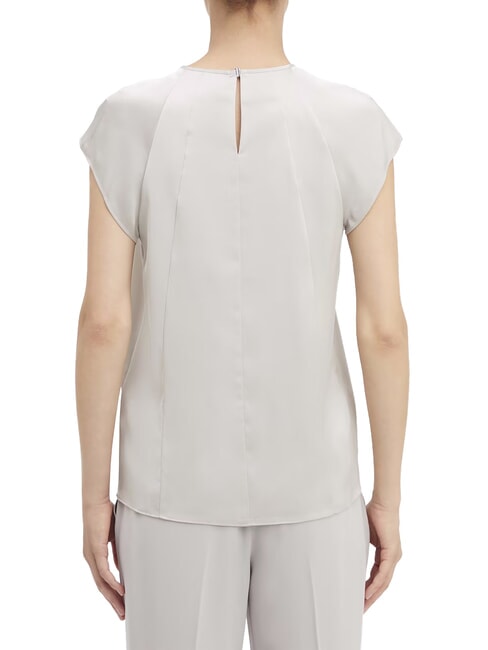 CK Camicia in raso a maniche corte sand pebble - Camicie Donna