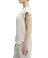 CALVIN KLEIN CK Camicia in raso a maniche corte sand pebble - Camicie Donna - 3