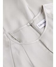 CALVIN KLEIN CK Camicia in raso a maniche corte sand pebble - Camicie Donna - 6