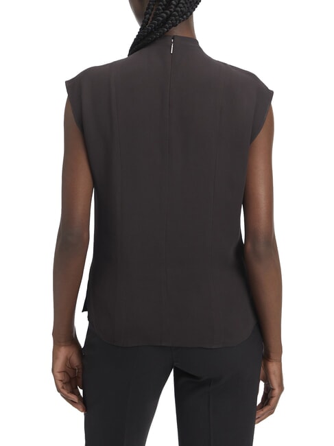 CK Camicia blusa a manica corta in viscosa ck black - Camicie Donna