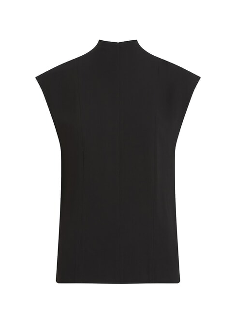 CK Camicia blusa a manica corta in viscosa ck black - Camicie Donna