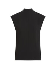 CALVIN KLEIN CK Camicia blusa a manica corta in viscosa ck black - Camicie Donna - 4