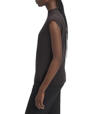 CALVIN KLEIN CK Camicia blusa a manica corta in viscosa ck black - Camicie Donna - 3