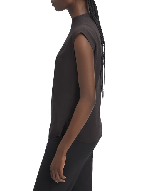 CK Camicia blusa a manica corta in viscosa ck black - Camicie Donna