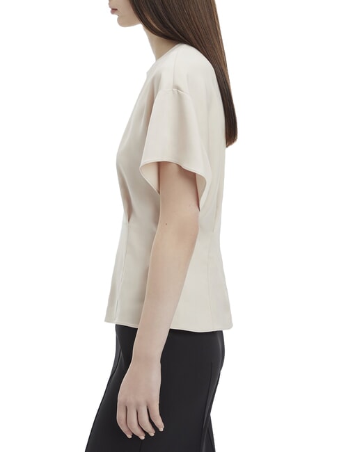 CK Camicia in raso a maniche corte gray morn - Camicie Donna