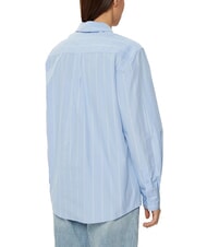 CALVIN KLEIN CK Camicia a maniche lunghe relaxed fit egret / night sky placed stripe - Camicie Donna - 2