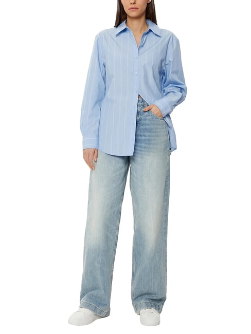 CK Camicia a maniche lunghe relaxed fit egret / night sky placed stripe - Camicie Donna