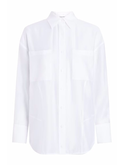 CK Camicia cut out oversize  trasparente bright white - Camicie Donna