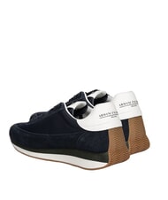ARMANI EXCHANGE ROYALE SUEDE AIR MESH Sneakers in pelle AX logo navy+off white - Scarpe Uomo - 3