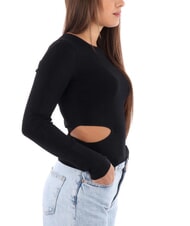 CALVIN KLEIN CK JEANS Maglia con cut out laterale ck black - Maglie Donna - 3