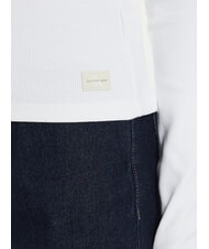 CALVIN KLEIN CK JEANS Maglia girocollo a costine bright white - Maglie Donna - 4