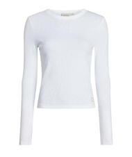 CALVIN KLEIN CK JEANS Maglia girocollo a costine bright white - Maglie Donna - 6