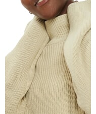 CALVIN KLEIN CK JEANS Maglione dolcevita cotone relaxed fit pelican - Maglie Donna - 3