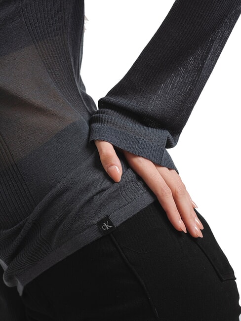 CK JEANS Maglione girocollo velato ebony - Maglie Donna