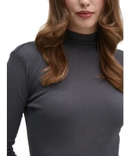 CALVIN KLEIN CK JEANS Maglia lupetto in cotone ebony - Maglie Donna - 4