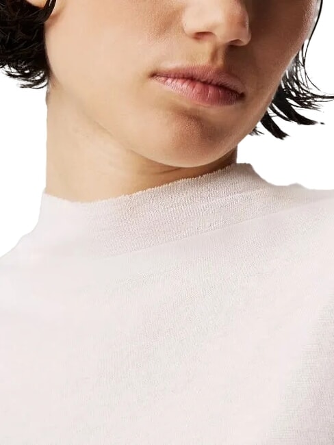 CK JEANS Maglia lupetto in cotone ivory - Maglie Donna