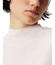 CALVIN KLEIN CK JEANS Maglia lupetto in cotone ivory - Maglie Donna - 3