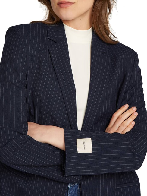 CK Giacca blazer gessata night sky / gray morn stripe - Giacche Donna