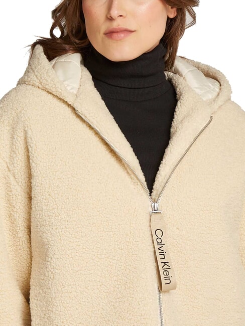 CK JEANS Giacca in pile full zip con cappuccio harbor haze - Giacche Donna