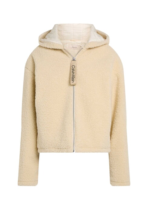 CK JEANS Giacca in pile full zip con cappuccio harbor haze - Giacche Donna