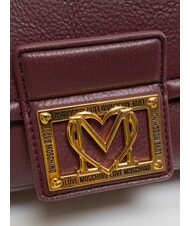 LOVE MOSCHINO LOCKED IN GOLD  Borsa a spalla, con tracolla vino - Borse Donna - 4